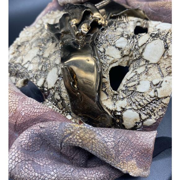 Vintage‎ Pair Signed studio pottery Mask Ceramic raku venetian New Orleans Art - Picture 5 of 9